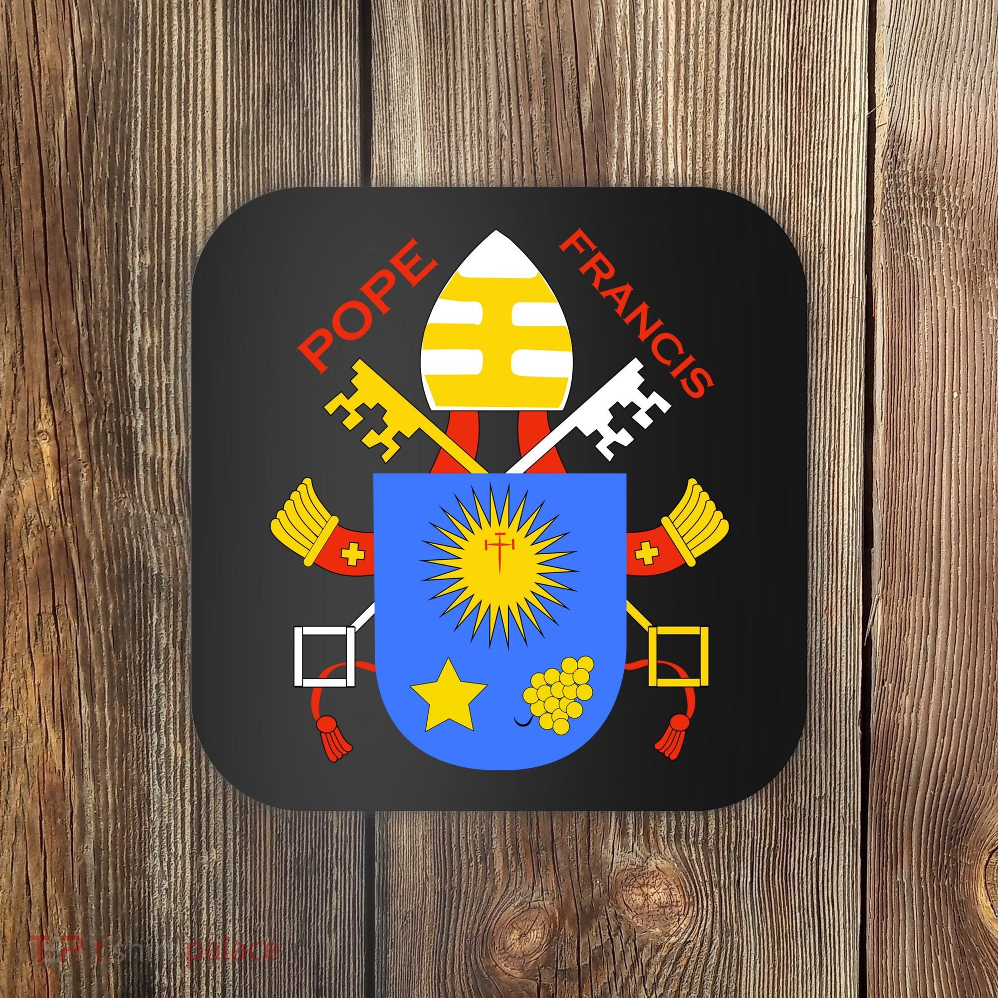 Pope Francis Emblem Christianity Coaster