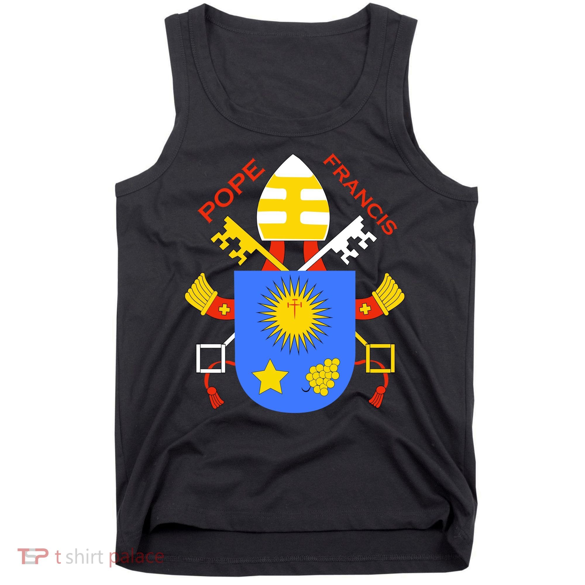 Pope Francis Emblem Christianity Tank Top