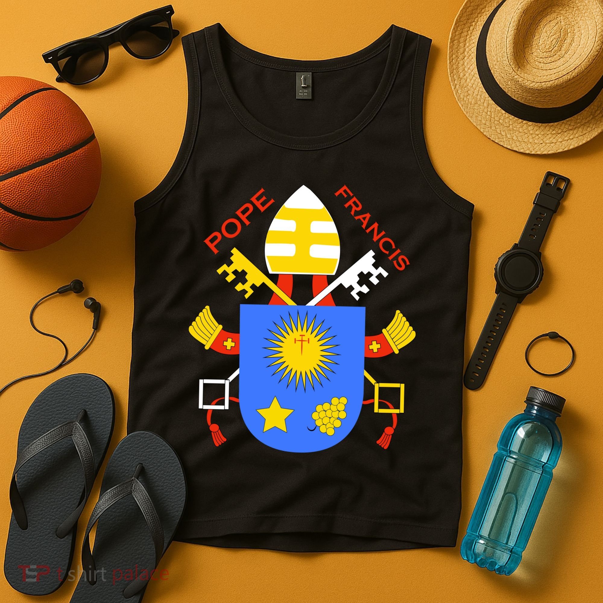 Pope Francis Emblem Christianity Tank Top