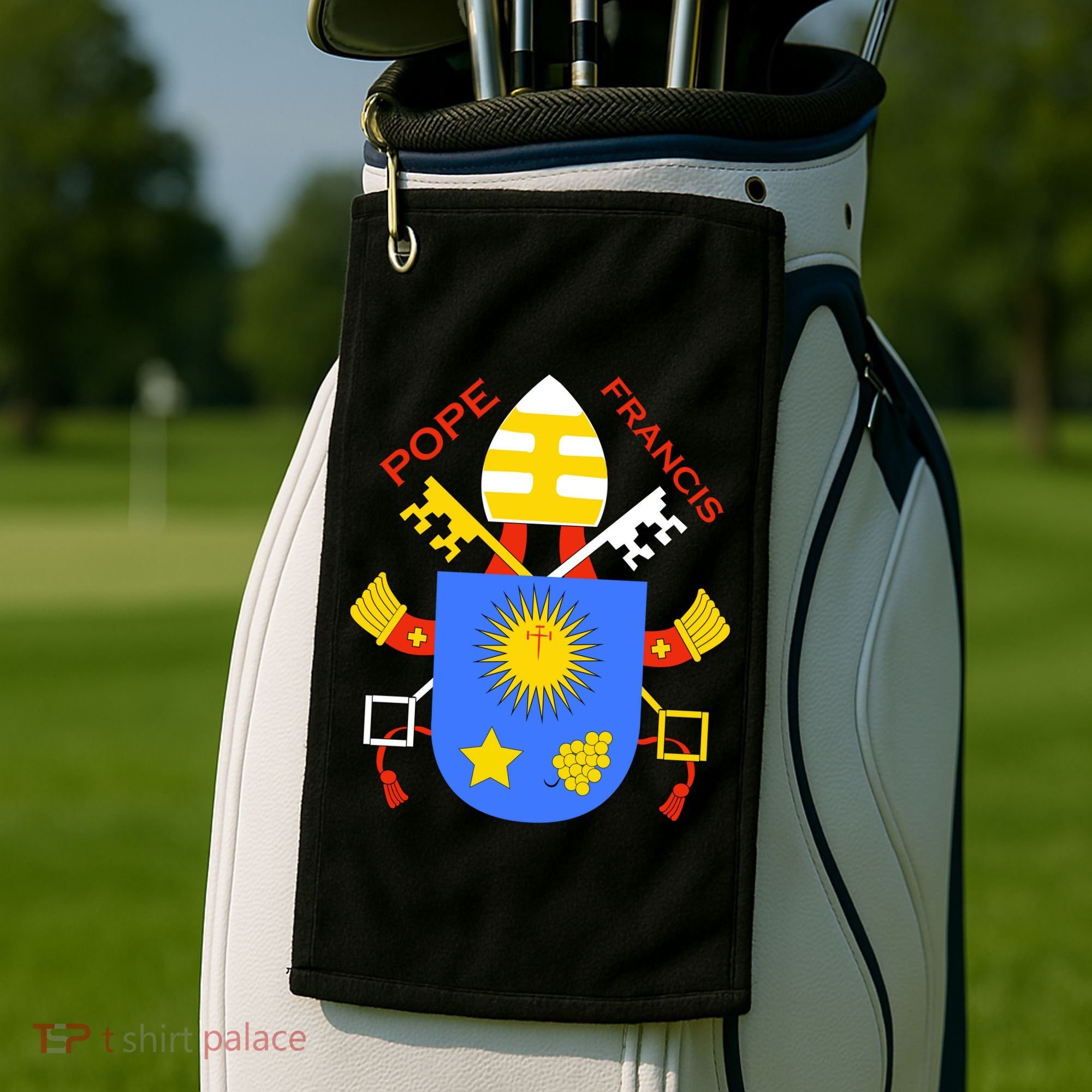Pope Francis Emblem Christianity Golf Towel