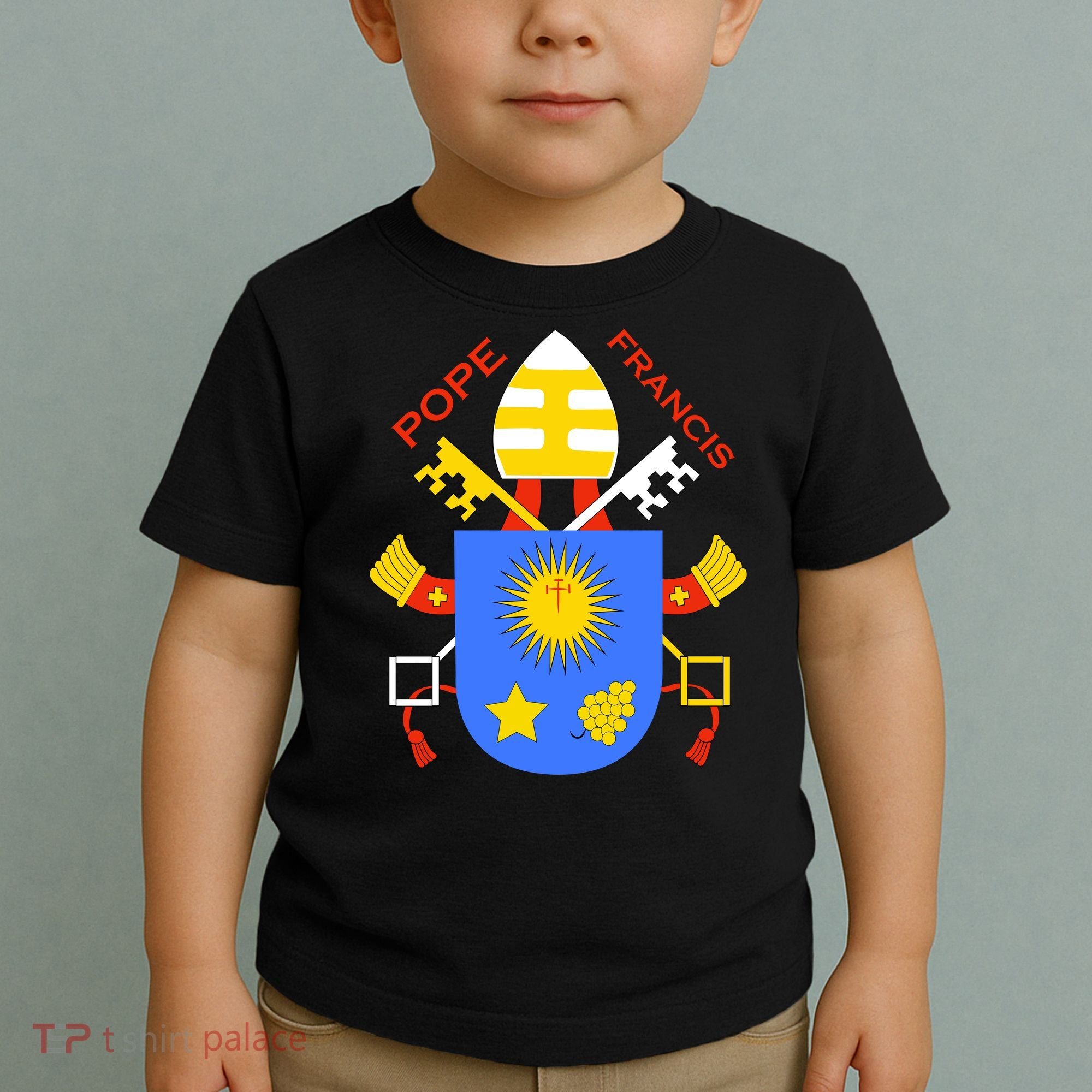 Pope Francis Emblem Christianity Toddler T-Shirt