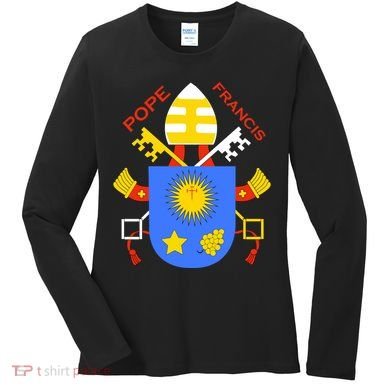 Pope Francis Emblem Christianity Women's Long Sleeve Shirt