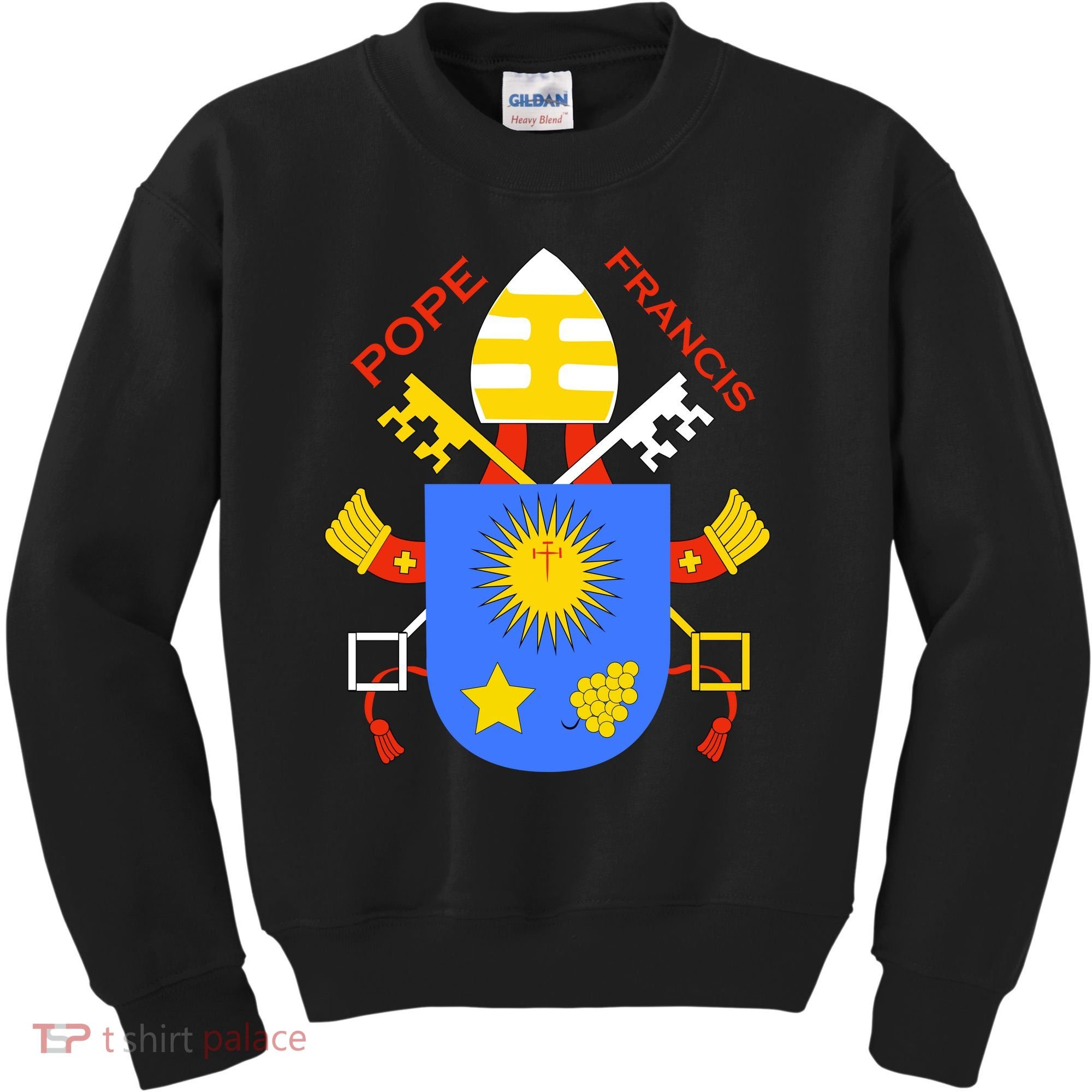 Pope Francis Emblem Christianity Kids Sweatshirt