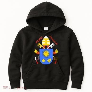 Pope Francis Emblem Christianity Kids Hoodie
