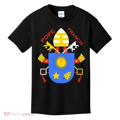 Pope Francis Emblem Christianity Kids T-Shirt