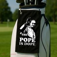 Pope Francis: The Pope Is Dope Golf Towel thumb 2