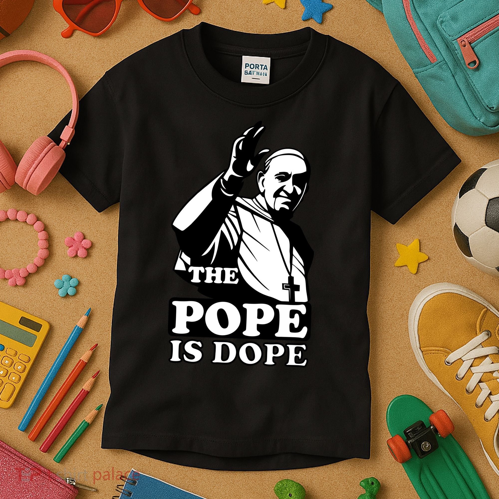 Pope Francis: The Pope Is Dope Kids T-Shirt