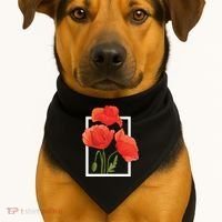 Poppy Flowers USA-Made Doggie Bandana thumb 1
