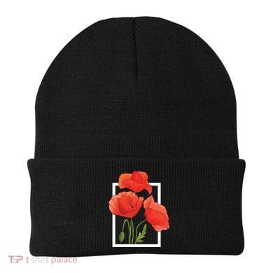 Poppy Flowers Beanie