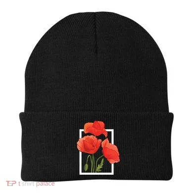 Poppy Flowers Beanie