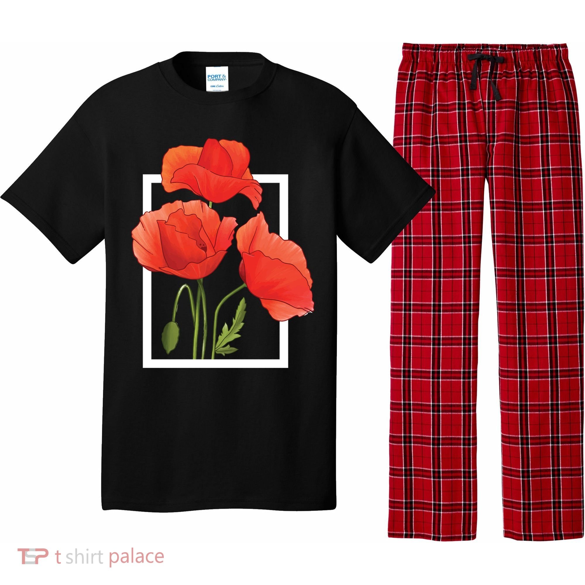 Poppy Flowers Pajama Set