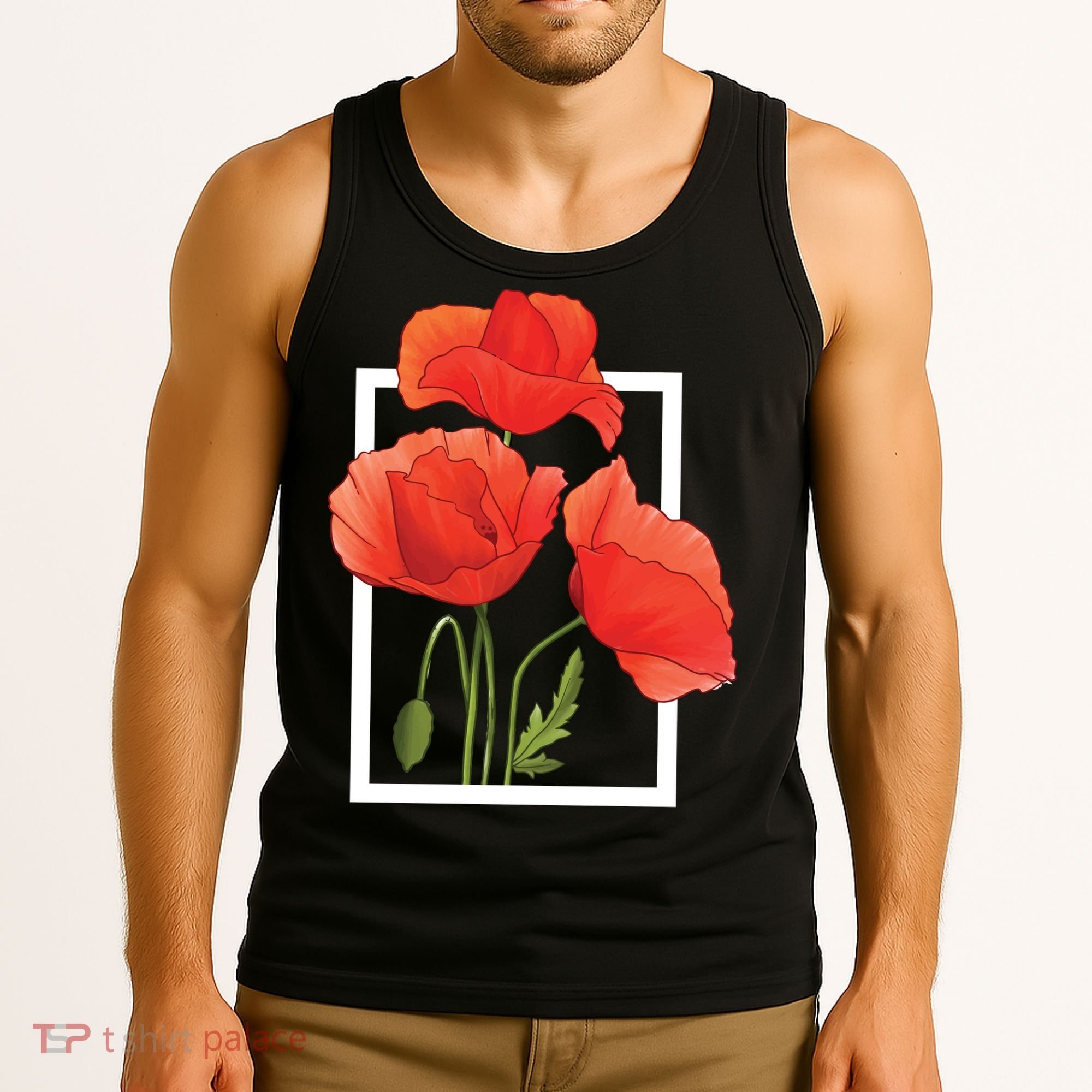Poppy Flowers Tank Top