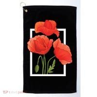 Poppy Flowers Golf Towel thumb 0