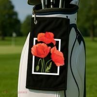 Poppy Flowers Golf Towel thumb 2