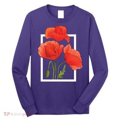 Poppy Flowers Long Sleeve Shirt