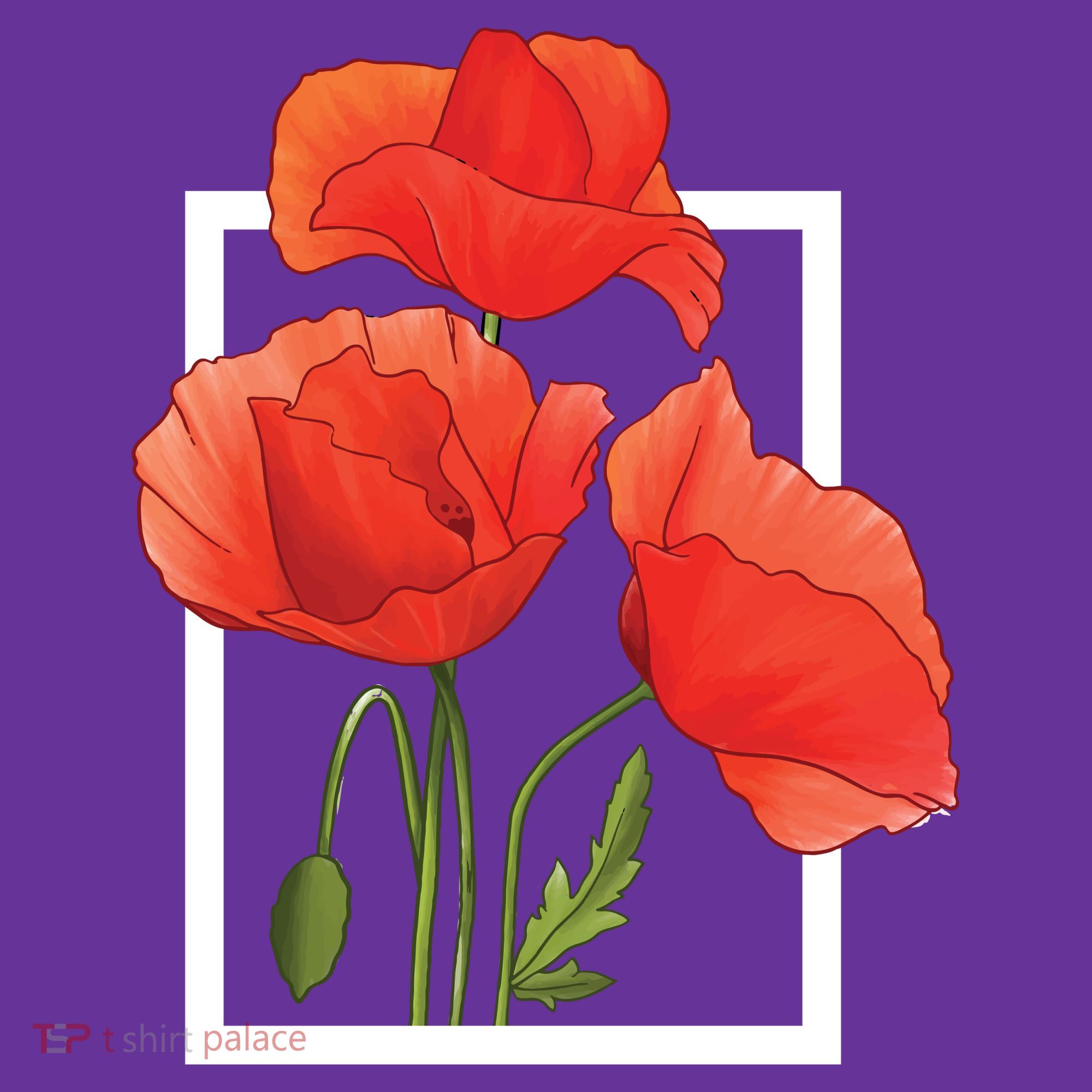 Poppy Flowers Visor