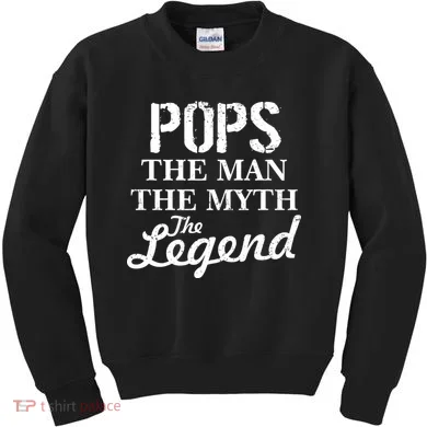 Pops The Man Myth Legend Kids Sweatshirt