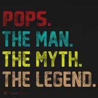 Pops The Man The Myth The Legend Funny Grandpa Long Sleeve Shirt thumb 2
