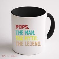 Pops The Man The Myth The Legend Funny Grandpa Coffee Mug thumb 1