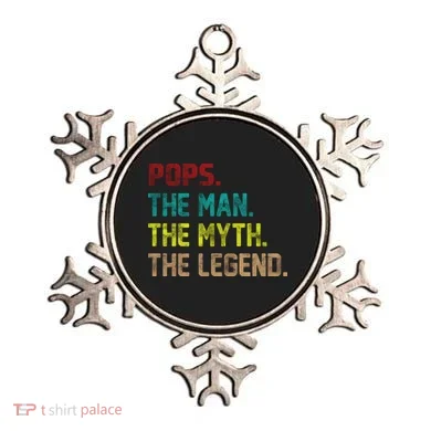 Pops The Man The Myth The Legend Funny Grandpa Ornament
