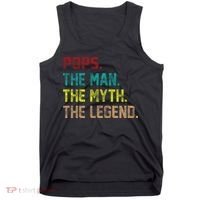 Pops The Man The Myth The Legend Funny Grandpa Tank Top thumb 0