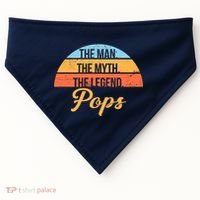 Pops The Man the Myth the Legend USA-Made Doggie Bandana thumb 0