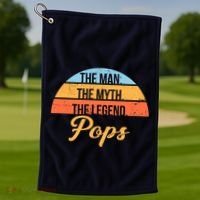 Pops The Man the Myth the Legend Golf Towel thumb 1