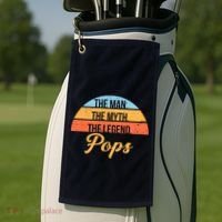 Pops The Man the Myth the Legend Golf Towel thumb 2