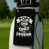 Pops The One The Only The Legend Golf Towel thumb 2