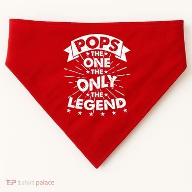 Pops The One The Only The Legend USA-Made Doggie Bandana
