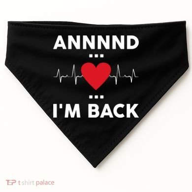 Post Operation Red Heart Back Open Heart Surgery Warrior Gift USA-Made Doggie Bandana