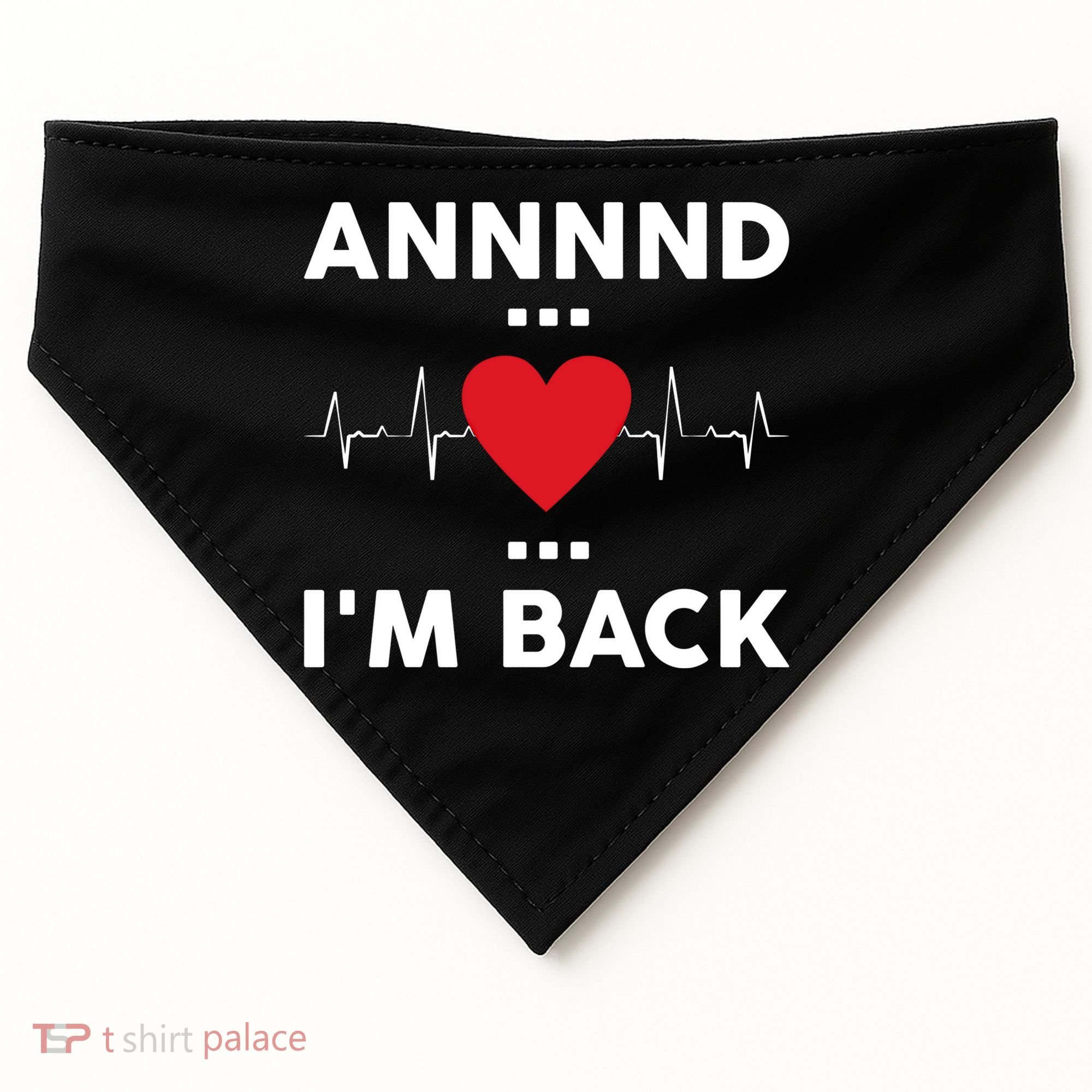 Post Operation Red Heart Back Open Heart Surgery Warrior Gift USA-Made Doggie Bandana