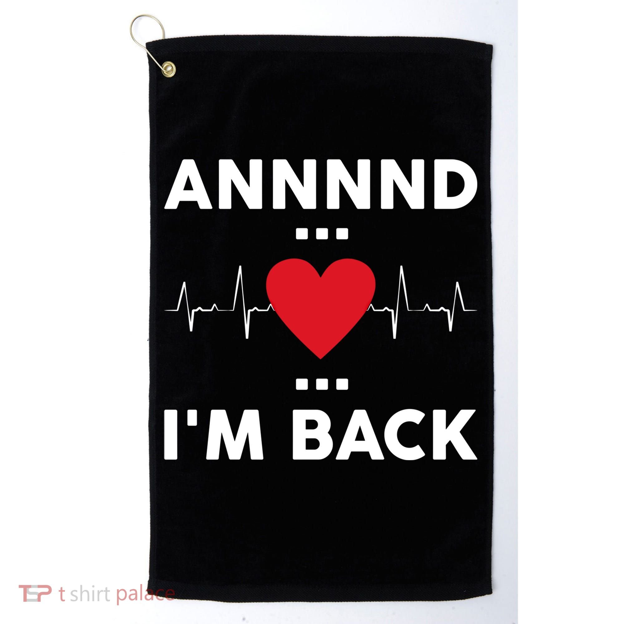Post Operation Red Heart Back Open Heart Surgery Warrior Gift Golf Towel