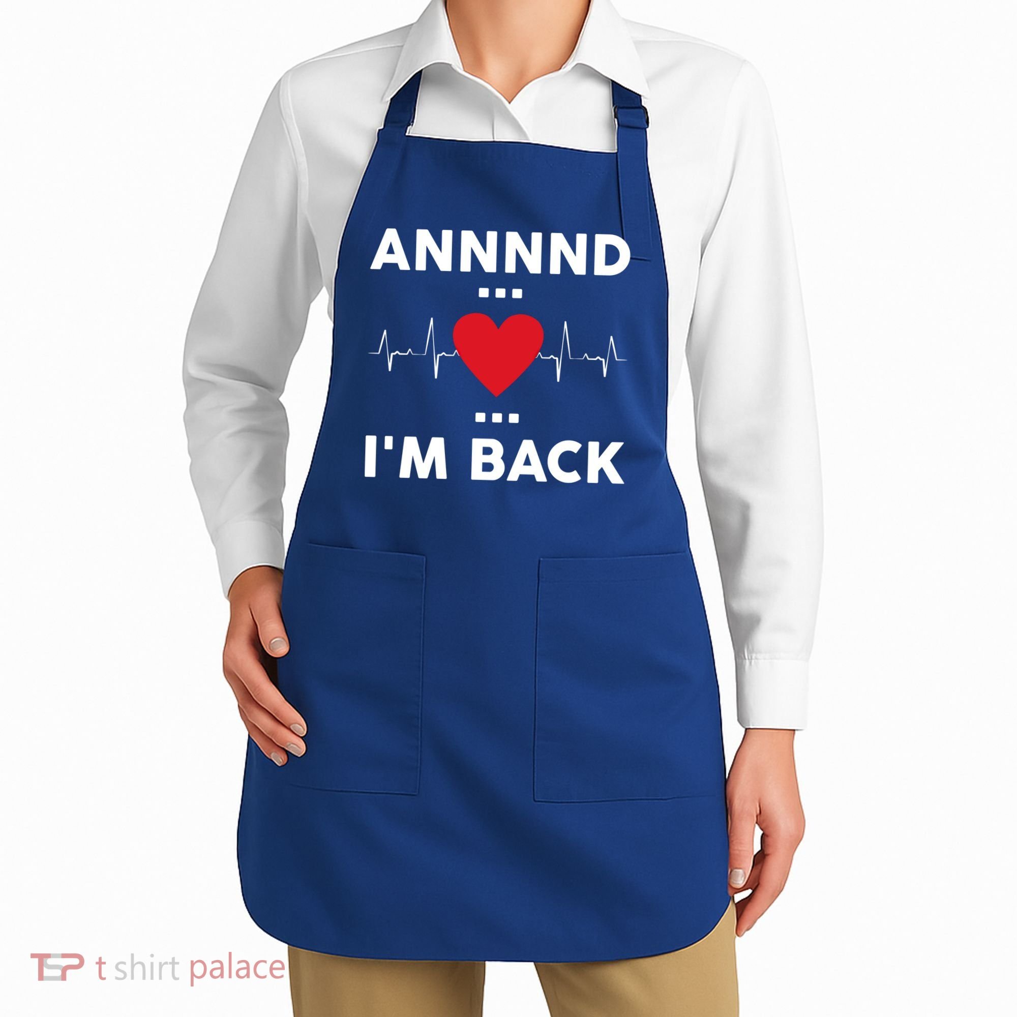 Post Operation Red Heart Back Open Heart Surgery Warrior Gift Apron