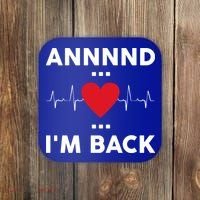 Post Operation Red Heart Back Open Heart Surgery Warrior Gift Coaster thumb 0
