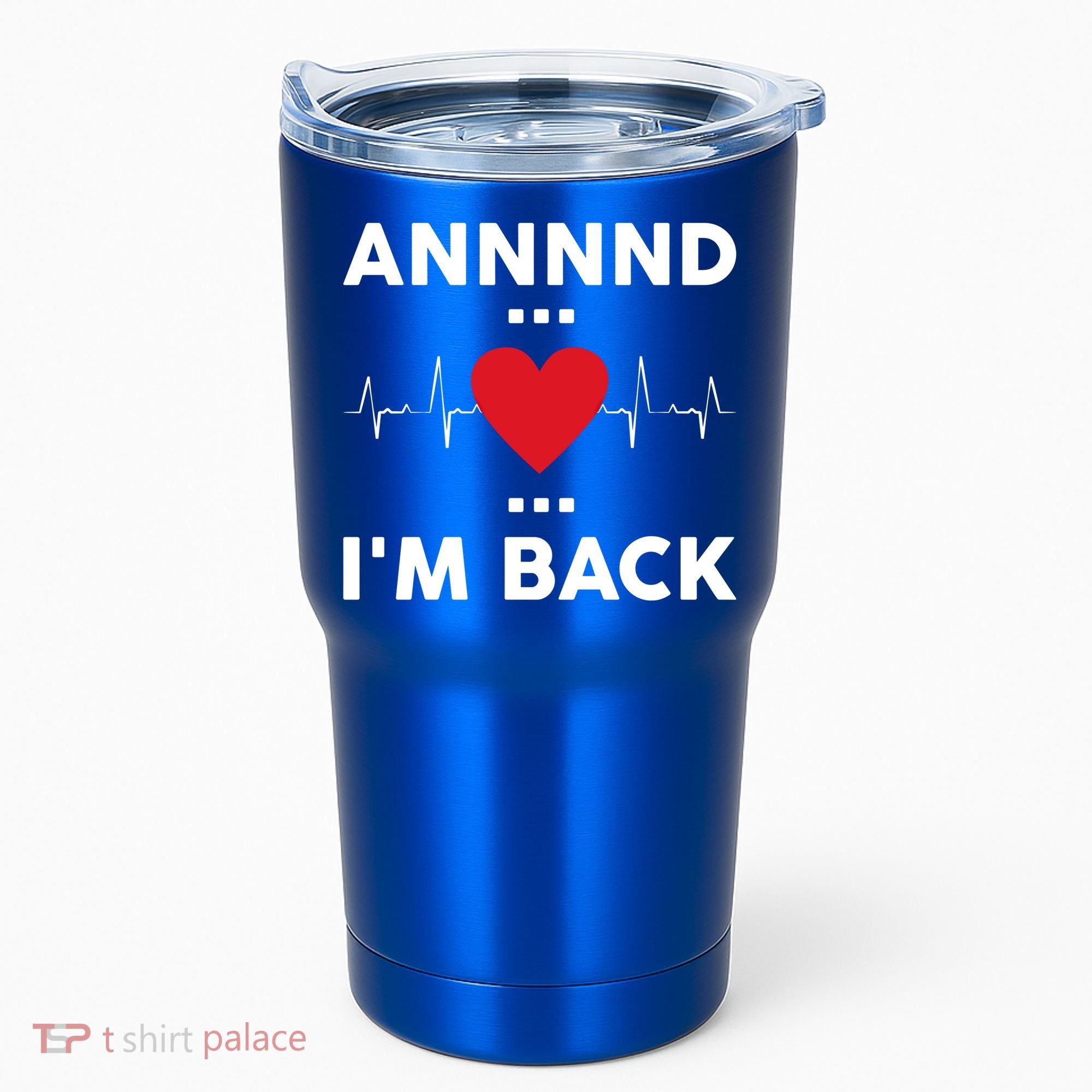 Post Operation Red Heart Back Open Heart Surgery Warrior Gift Tumbler