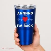 Post Operation Red Heart Back Open Heart Surgery Warrior Gift Tumbler thumb 2