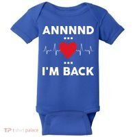 Post Operation Red Heart Back Open Heart Surgery Warrior Gift Baby Bodysuit thumb 0