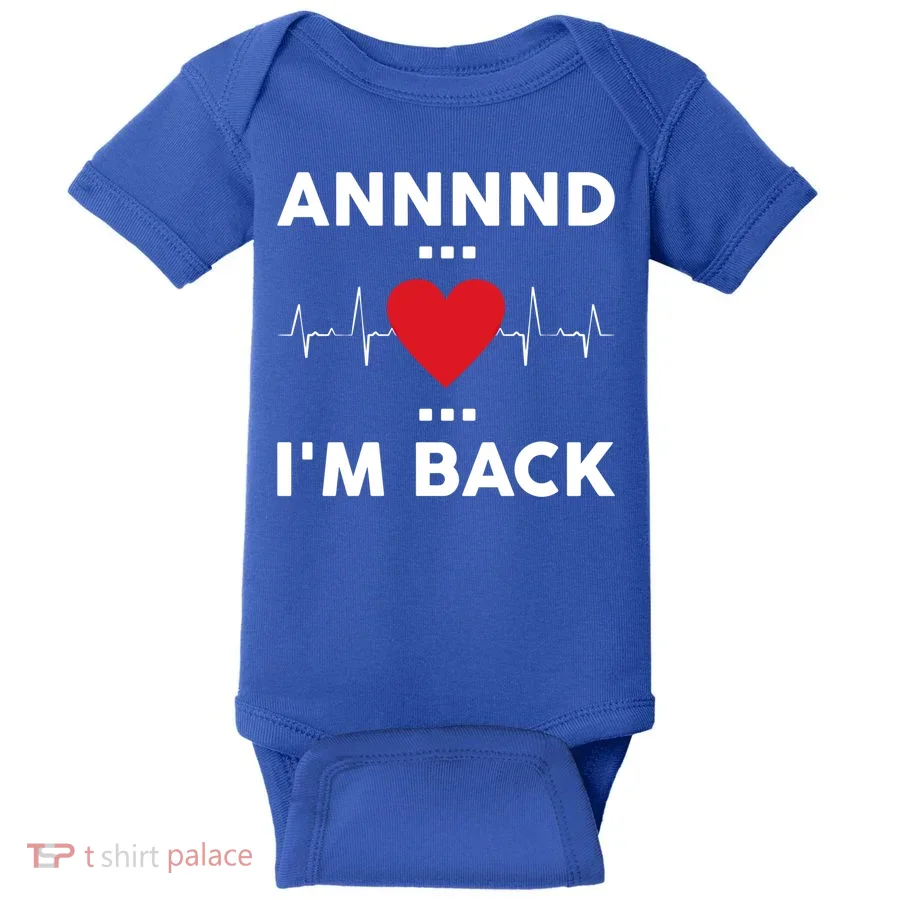 Post Operation Red Heart Back Open Heart Surgery Warrior Gift Baby Bodysuit