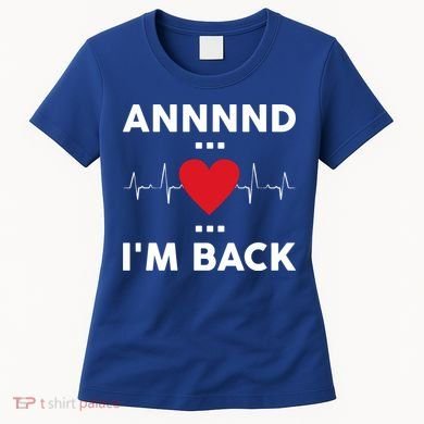 Post Operation Red Heart Back Open Heart Surgery Warrior Gift Women's T-Shirt