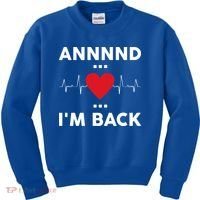Post Operation Red Heart Back Open Heart Surgery Warrior Gift Kids Sweatshirt thumb 0