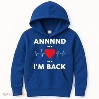 Post Operation Red Heart Back Open Heart Surgery Warrior Gift Kids Hoodie thumb 0