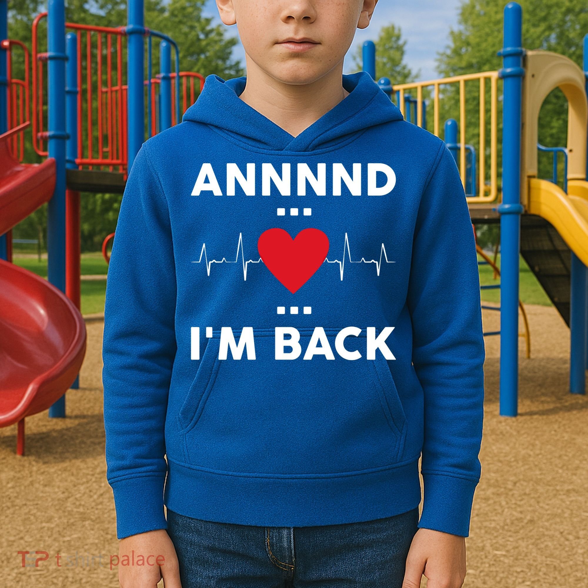 Post Operation Red Heart Back Open Heart Surgery Warrior Gift Kids Hoodie