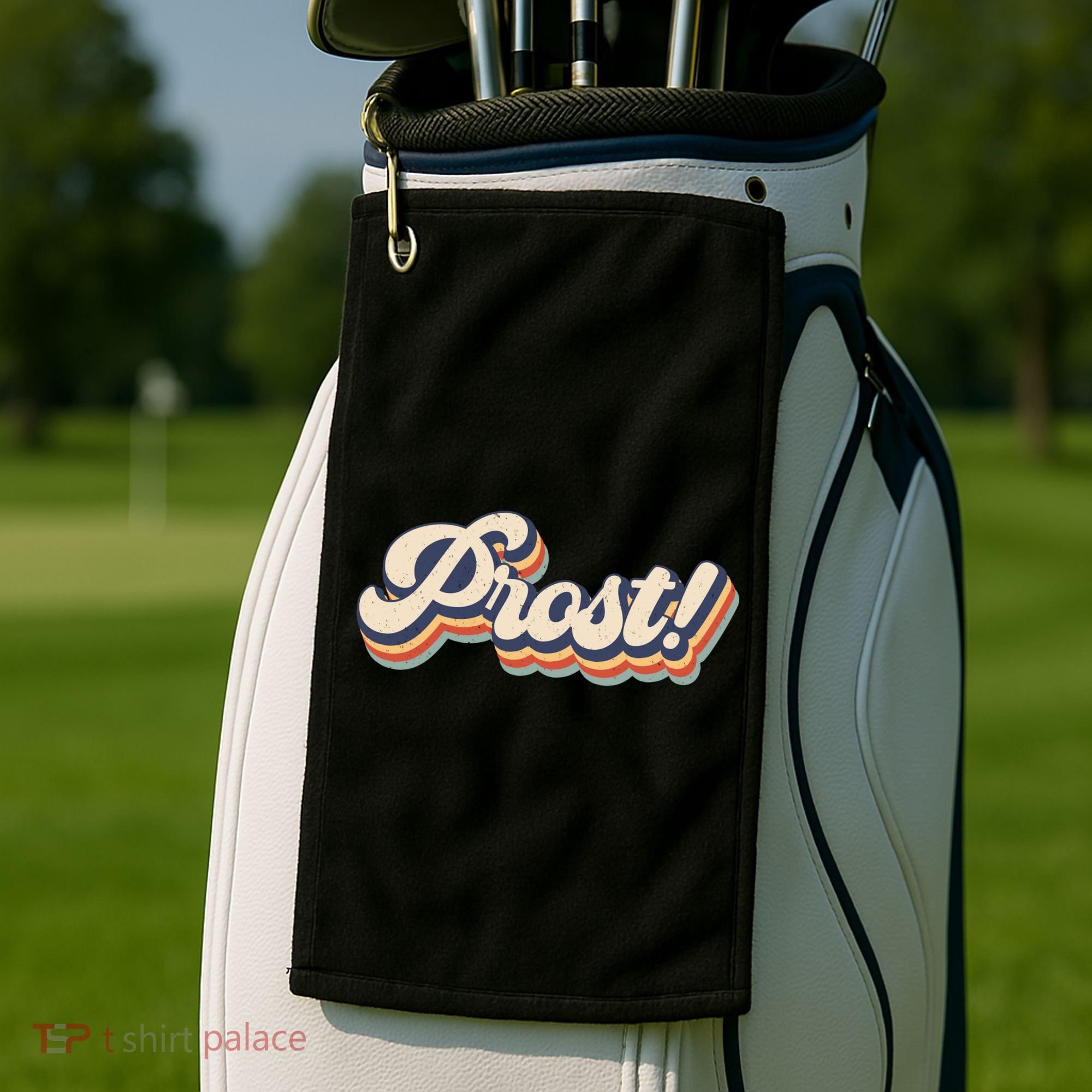Prost Oktoberfest Retro Groovy Golf Towel