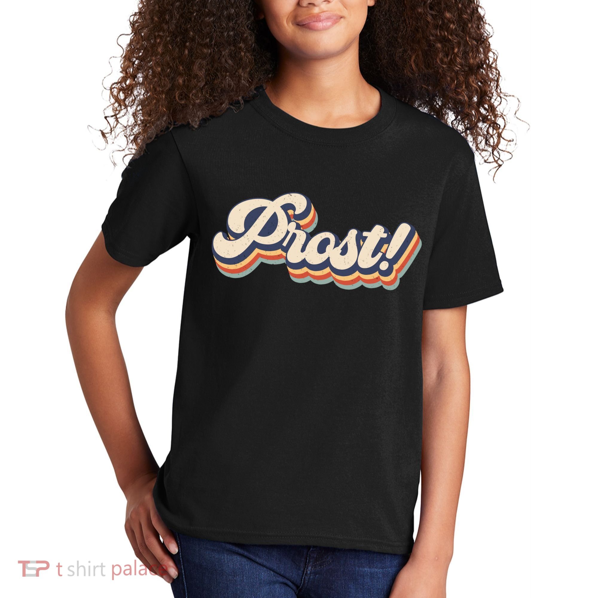Prost Oktoberfest Retro Groovy Kids T-Shirt