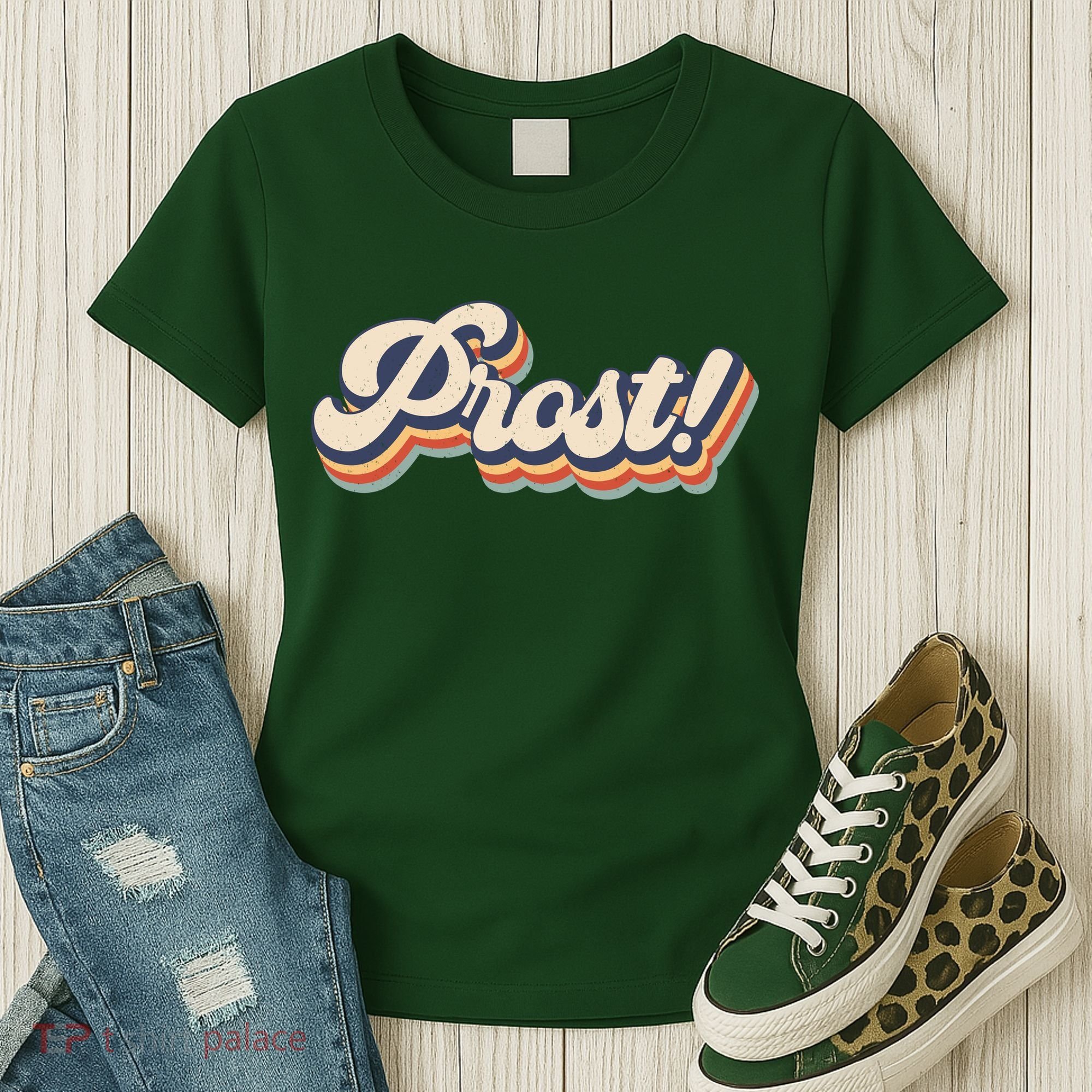 Prost Oktoberfest Retro Groovy Women's T-Shirt