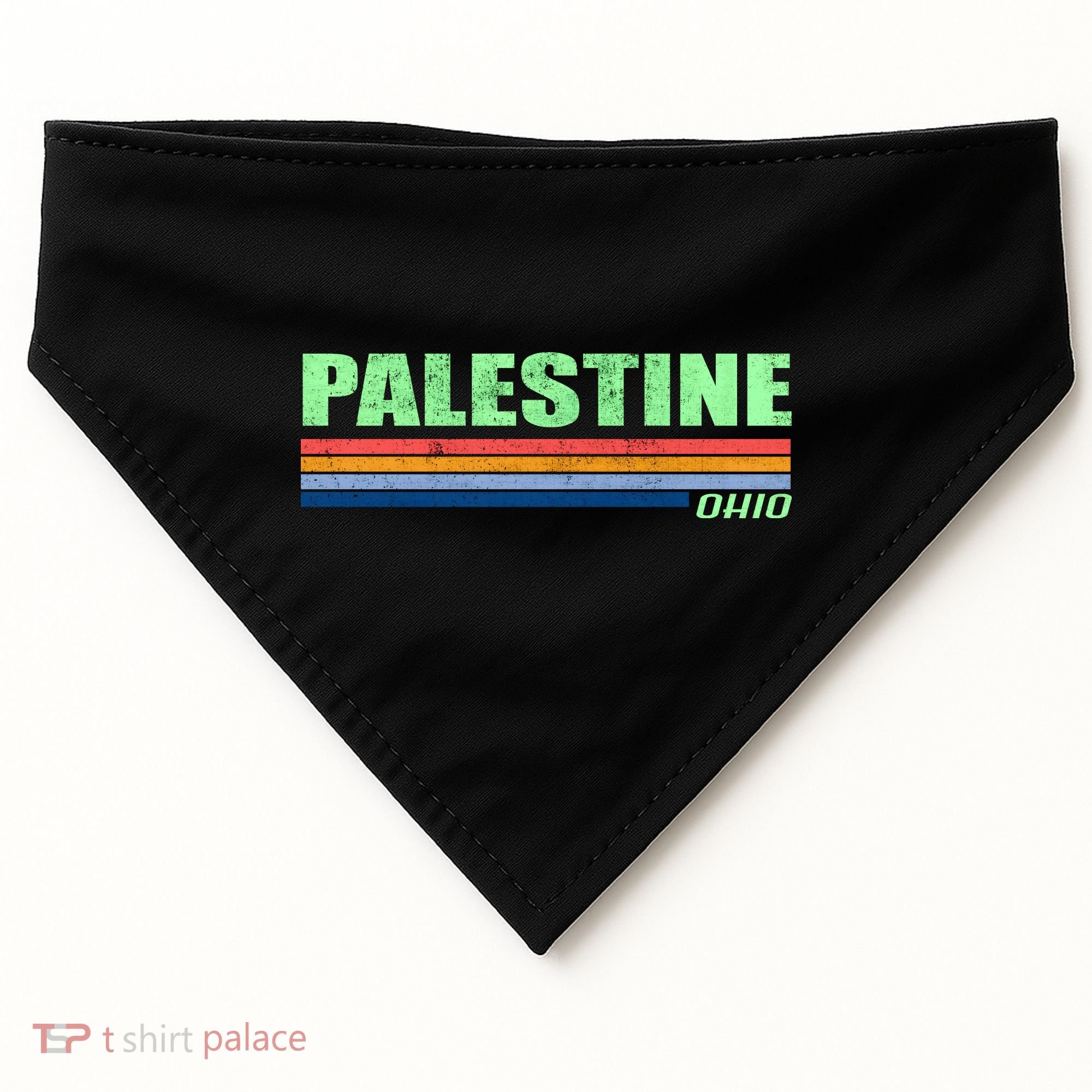 Palestine Ohio Retro USA-Made Doggie Bandana