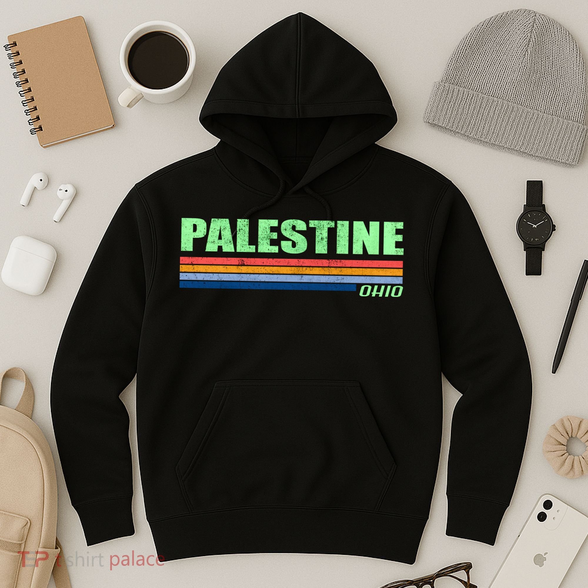 Palestine Ohio Retro Hoodie