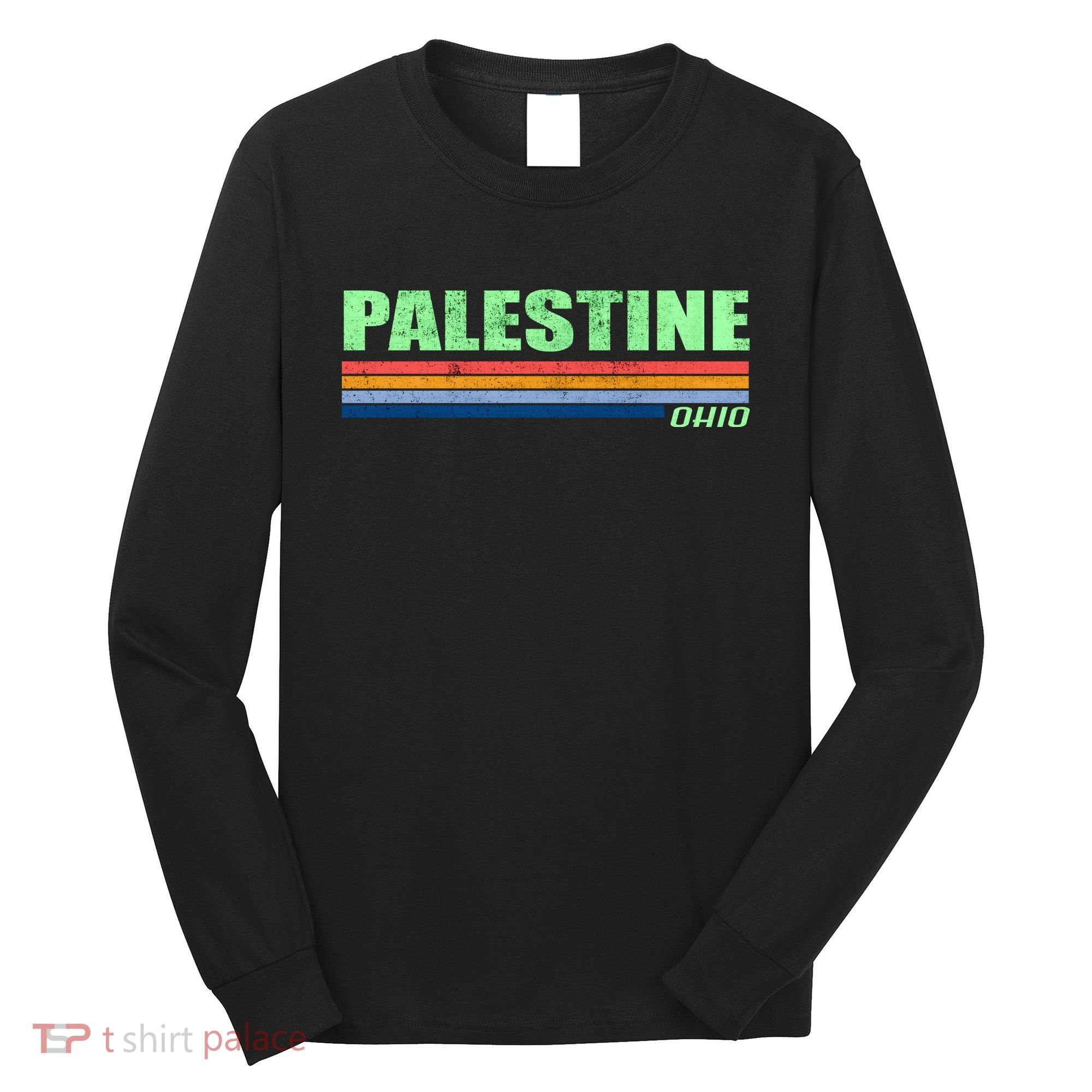 Palestine Ohio Retro Long Sleeve Shirt
