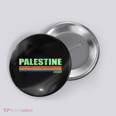 Palestine Ohio Retro Button